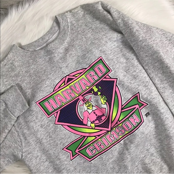 Vintage Harvard Crimson Wizard Crew Sweatshirt - Picture 3 of 7